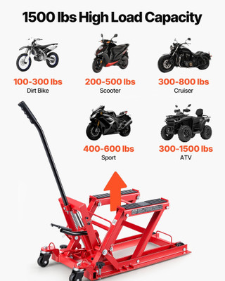 Hydraulic Motorcycle Lift Jack, 1500 lbs Capacity, ATV Lift Jack Portable Motorcycle Hoist Stand wi E415-MTCXXSJJ150036NN8001V0