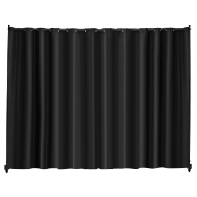 Room Divider, Portable Panel Room Divider with Wheels Curtain Divider Stand, Freestanding Room Divi E415-BLPF96120INCYUPD6V0