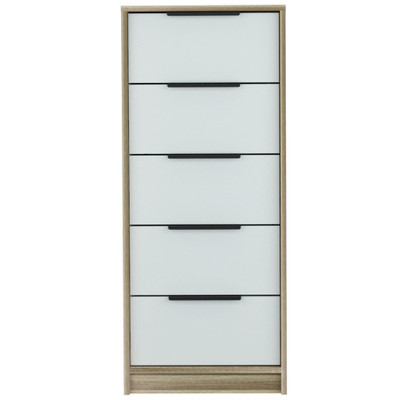 42" Brown And White Five Drawer Chest N270-477817