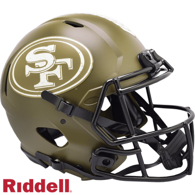 San Francisco 49ers Helmet Riddell Authentic Full Size Speed Style Salute To Service 2022 Z157-9585563195