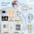 Kids Kitchen Playset with Microwave and Coffee Maker for Ages 3+-White - Color: White D681-TM10098WH