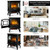 Freestanding Fireplace Heater with Realistic Dancing Flame Effect-Black - Color: Black - Size: 17 i D681-FP10057US-BK