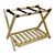 Solid Wood Luggage Rack with Bottom Storage Shelf in Natural with Black Straps Q280-NCHSWLRS44925814