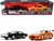 Dom's Dodge Charger R/T Black and Brian's Toyota Supra Orange Set of 2 pieces "Fast & Furious" Seri F977-31981