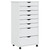  Rolling Cabinet White Solid pine wood, engineered wood, plastic A949-355898