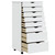  Rolling Cabinet White Solid pine wood, engineered wood, plastic A949-355898