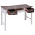  Desk Brown and White Paulownia Wood and Poplar Wood A949-284154