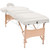  3-Zone Folding Massage Table and Stool Set 3.9" Thick White A949-110156