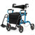 Folding Rollator Walker with 8-inch Wheels and Seat-Navy - Color: Navy D681-JH10010NY
