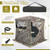 2-3 Person Hunting Blind Portable Pop Up Ground Tent with Carry Bag and Storage Pocket - Color: Mul D681-NP11241