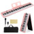 88 Key Foldable Electric Keyboard Piano with Wireless MIDI and Dual Speakers-Pink - Color: Pink D681-MU10117US-PI