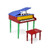 30-Key Wood Toy Kids Grand Piano with Bench and Music Rack-Multicolor - Color: Multicolor D681-MU10035CL