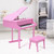 Musical Instrument Toy 30-Key Children Mini Grand Piano with Bench-Pink - Color: Pink D681-TY322017PI