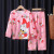 Color: Pink, Kid Size: 18m - 2pcs/set New Children Pyjamas Minnie Elsa Duck Cartoon Girls Sets Kid  F640-12000038899642450