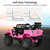12V Kids Remote Control Riding Truck Car with LED Lights-Pink - Color: Pink D681-TY327440PI+