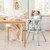 6-in-1 Convertible Baby High Chair with Adjustable Removable Tray-Gray B593-AD10030