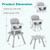 6-in-1 Convertible Baby High Chair with Adjustable Removable Tray-Gray B593-AD10030