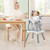 6-in-1 Convertible Baby High Chair with Adjustable Removable Tray-Gray B593-AD10030