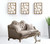 62" Beige And Brown Linen Loveseat and Toss Pillows N270-515747