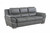 85" Gray Leather Sofa With Silver Legs N270-329483