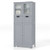 4 Door Freee-Standing Bathroom Cabinet with 2 Drawers and Glass Doors-Gray - Color: Gray D681-JV10643GR