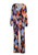 Multi Color Print Belted Jumpsuit H721-SMR8240