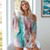 U.S. Fashion Dyed Printing Women Homewear/ Pajamas Suit - Multicolor A392-fast0209
