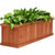 Wooden Decorative Planter Box for Garden Yard and Window - Color: Brown D681-GT3432