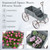 Wooden Wagon Plant Bed with Metal Wheels for Garden Yard Patio-Gray - Color: Gray D681-GT3662GR