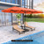 15.5 FT Extra-Large Patio Umbrella with LED Solar Lights and Crank Handle-Orange - Color: Orange D681-NP12229OR