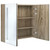 Bathroom Cabinet Oak MDF with melamine finish, glass Medium A949-326522