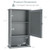 Bathroom Wall Mount Storage Cabinet Single Door with Height Adjustable Shelf-Gray - Color: Gray D681-BA7597GR