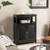 Wood Freestanding Bathroom Storage Cabinet with Double Shutter Door-Black - Color: Black D681-HW65847BK