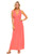 Women's Halter Maxi Dress with Cross Back Straps T396-DF226-M-COR-S