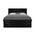 Solid Wood King Black Eight Drawers Bed N270-383803