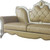93" Golden Brown Faux Leather Sofa And Toss Pillows With Pearl Legs N270-491029