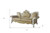93" Golden Brown Faux Leather Sofa And Toss Pillows With Pearl Legs N270-491029