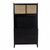 Rustic Black and Light Bamboo Tall Buffet Cabinet N270-401704