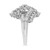 10K White Gold 1/2 Cttw Round and Baguette-Cut "S" Shaped Bypass Cocktail Ring (I-J Color, I1-I2 Cl N162-016384R600