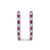 10K White Gold Alternating Diamond and Red Ruby Huggy Hoop Earrings (I-J Color, I1-I2 Clarity) N162-023536EASH