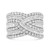 .925 Sterling Silver 2 3/8 Cttw Diamond Multi Row Overlay Band Ring ( J-K Color, I3 Clarity) - Ring N162-021384R600