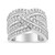 .925 Sterling Silver 2 3/8 Cttw Diamond Multi Row Overlay Band Ring ( J-K Color, I3 Clarity) - Ring N162-021384R600