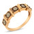 10K Rose Gold Flashed .925 Sterling Silver Miracle-Set Diamond 5-Stone Band Ring (1/4 Cttw, J-K Col N162-015269R600