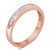 10K Rose Gold over .925 Sterling Silver 1/5 Cttw Diamond Channel-Set Stackable Band Ring (H-I Color N162-015980R700