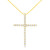 10K Yellow Gold Plated .925 Sterling Silver 2.0 Cttw Round Cut Diamond Cross Pendant Necklace (J-K  N162-80-7677YDM