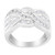 10K White Gold Diamond Bypass Ring (1 Cttw, H-I Color, I1-I2 Clarity) - Size 7 N162-015543R700