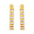 10K Yellow Gold 1.0 Cttw Round and Baguette-Cut Diamond Hoop Earrings (I-J Color, I2-I3 Clarity) N162-016967EYDM