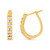 10K Yellow Gold 1.0 Cttw Round and Baguette-Cut Diamond Hoop Earrings (I-J Color, I2-I3 Clarity) N162-016967EYDM