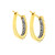 10K Yellow Gold 1.0 Cttw Round and Baguette-Cut Diamond Hoop Earrings (I-J Color, I2-I3 Clarity) N162-016967EYDM
