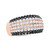 18K Rose Gold 2 1/5 Cttw Black and White Diamond 6 Row Band Ring (F-G and Black Color, VS1-VS2 Clar N162-020101RD01